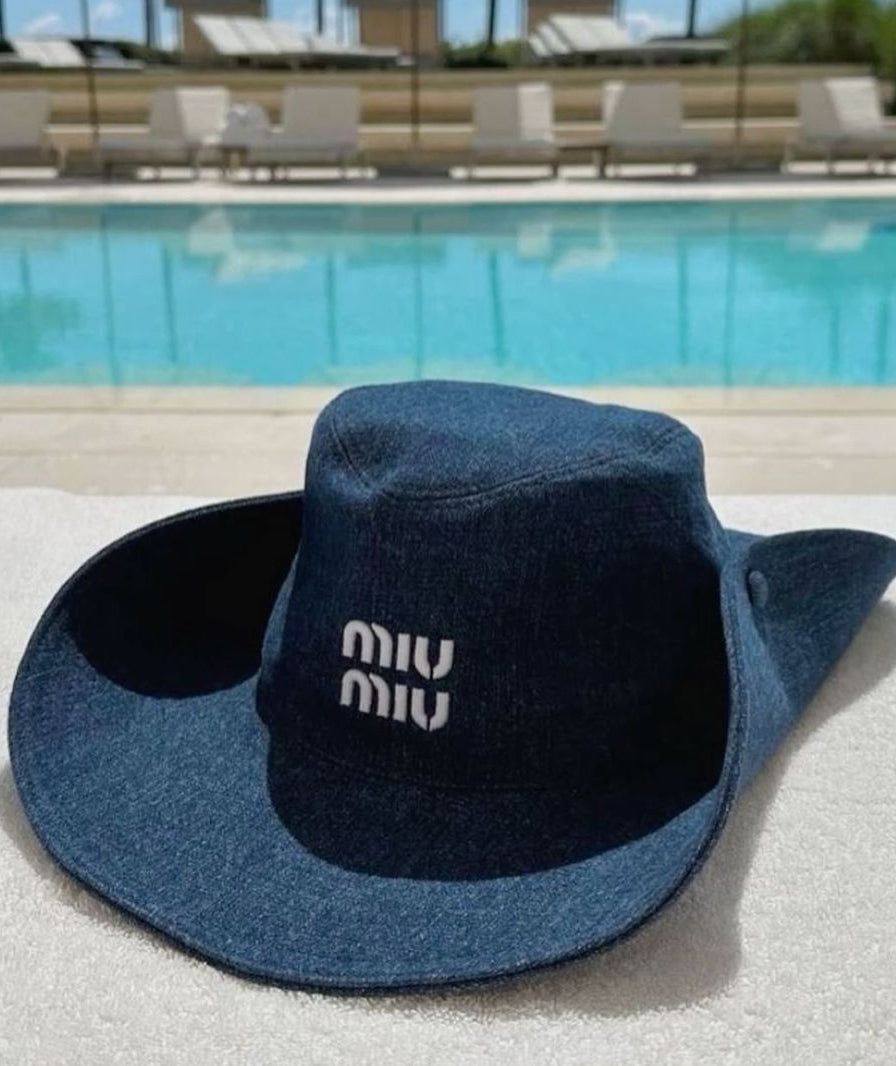 Miu Miu Blue Denim Bucket Hat