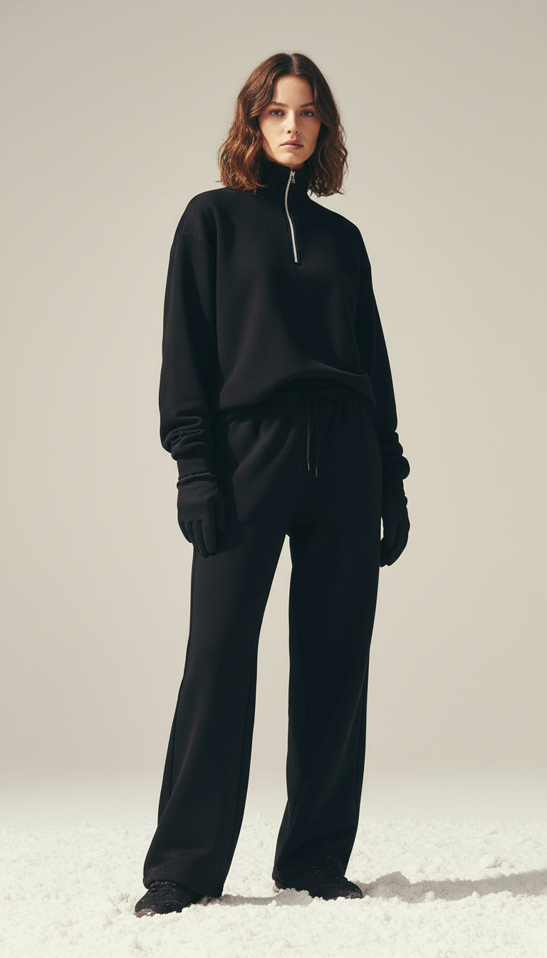 סווטשירט יוגה Accolade עם 1/4 רוכסן