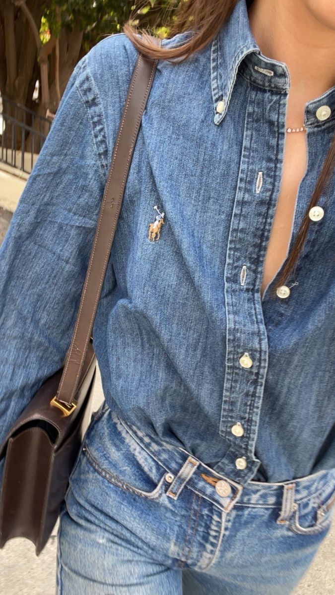 מכופתרת ג׳ינס לורן