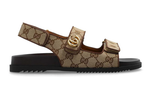 Gucci Double G Monogrammed Sandals