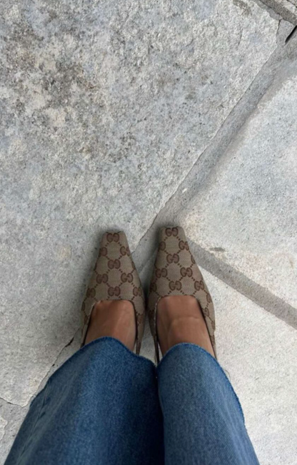 GG Canvas Slingback Pump